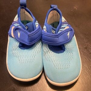 Blue speedo water shoes